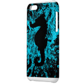 Neon seahorse iphone 5C case, turquoise Case (Back Left)