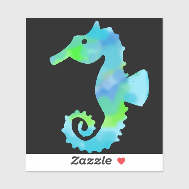 Neon seahorse sticker (Sheet)