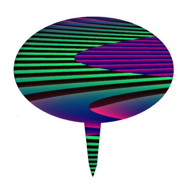 Neon Seas Cake Pick (Front)