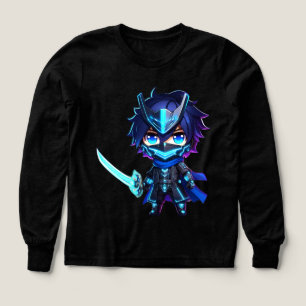 Neon Shadow – Chibi Cyber Ninja Sweatshirt Product Tri-Blend Shirts
