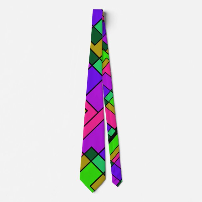 Neon Shapes Neck Tie (Front)