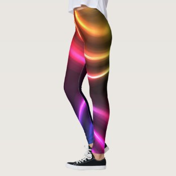 Neon Shining Party Lights Leggings by zlatkocro at Zazzle
