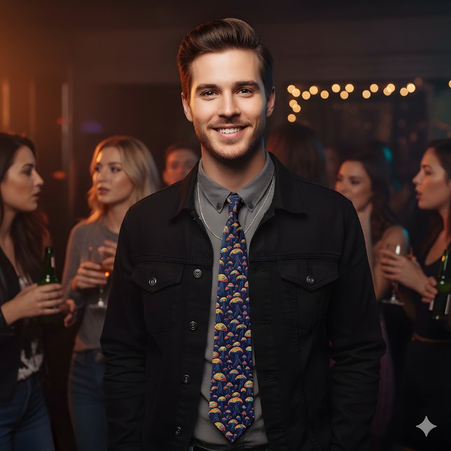 Neon Shroom Glow Neck Tie (Creator Uploaded)