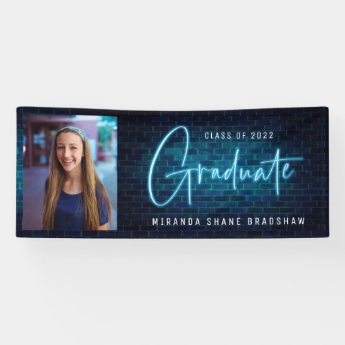 Neon Sign Blue Graduate Photo