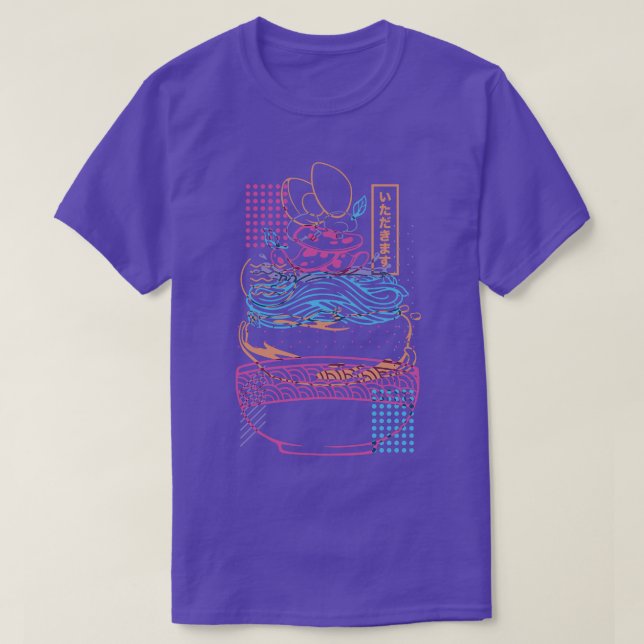 Neon Sign Noodles Ramen by Tobe Fonseca T-Shirt (Design Front)