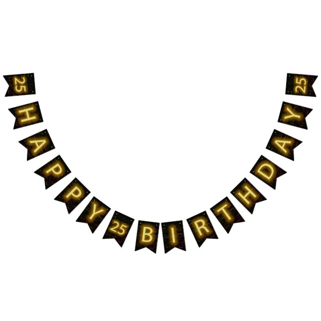 Neon Sign on Brick for 25th Birthday (All)