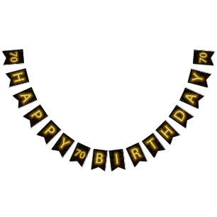 Neon Sign on Brick for 70th Birthday