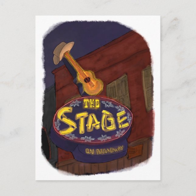 Neon Sign on Broadway Nashville, TN - Postcard (Front)