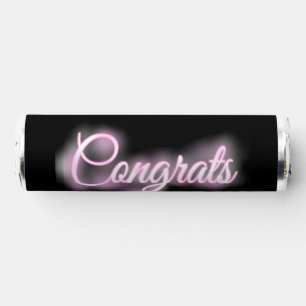 Neon sign pink congrats add text retro 90s revival breath savers® mints