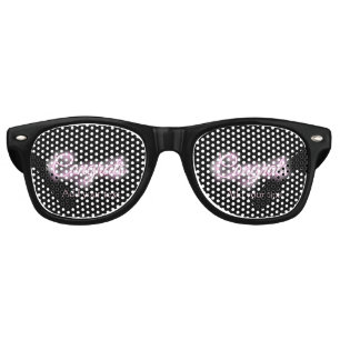 Neon sign pink congrats add text retro 90s revival retro sunglasses