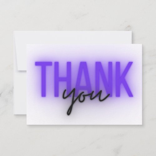 Neon Sign Thank You Card