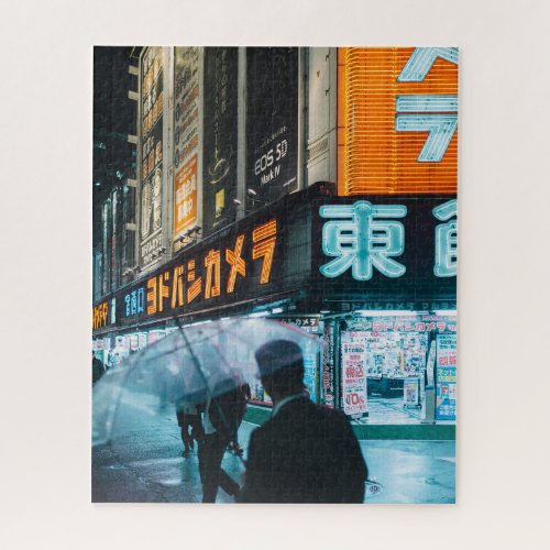 Neon Signs at Night in Tokyo Japan Jigsaw Puzzle