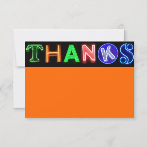 NEON SIGNS Bar Bat Mitzvah Thank You Card