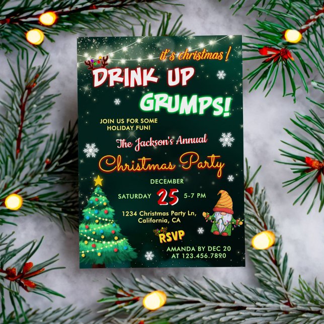 Neon Signs Holiday Christmas Party  Invitation (Creator Uploaded)