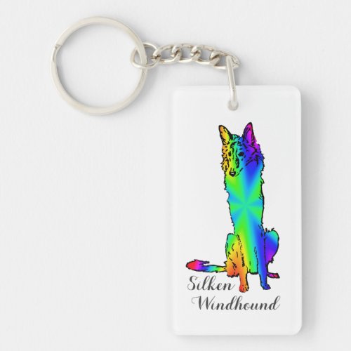 Neon Silken Windhound  Keychain