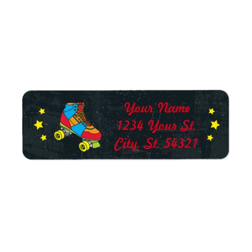 Neon Skate Party Address Labels