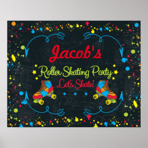 Neon Skate Party Poster