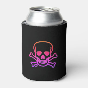Neon Skull black can cooler