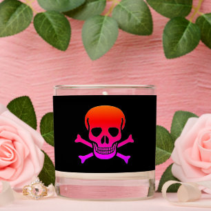 Neon Skull black scented candle