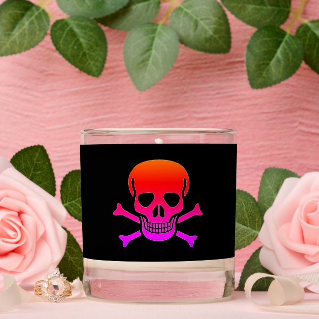 Neon Skull black scented candle (Wedding)