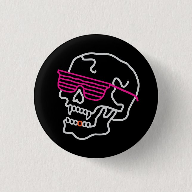 Neon Skull Button (Front)