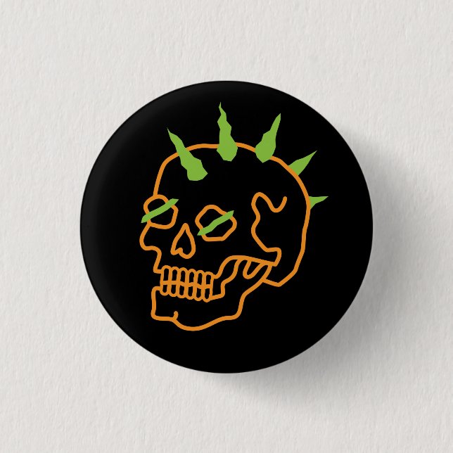 Neon Skull Button (Front)