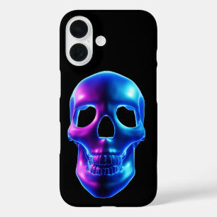 Neon Skull iPhone 16 Case