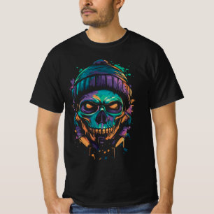 Neon Skull: Graffiti Glow T-Shirt