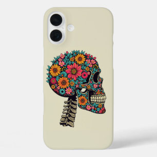 Neon skull- Halloween gothic iPhone 16 Plus Case