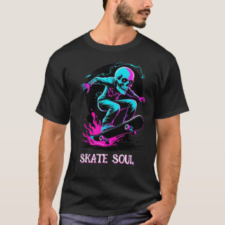 Neon Skull Skateboard T-Shirt