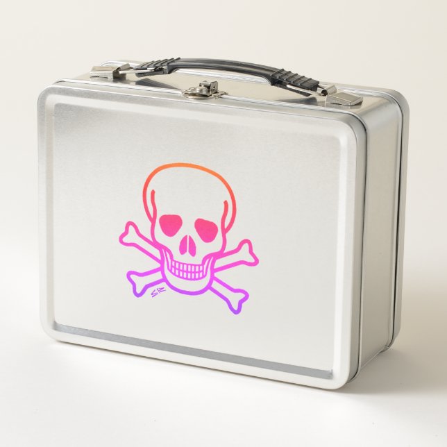 Neon Skull stainless lunchbox (Front)