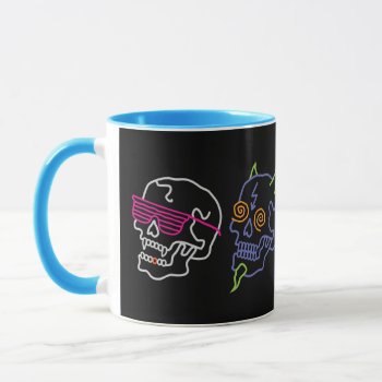 Neon Skulls Mug by Middlemind at Zazzle