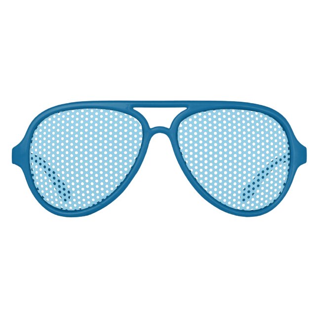 Neon Sky Blue Solid Color | Classic Aviator Sunglasses (Front)
