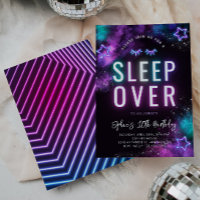 Neon Sleepover Invitation | Slumber Party