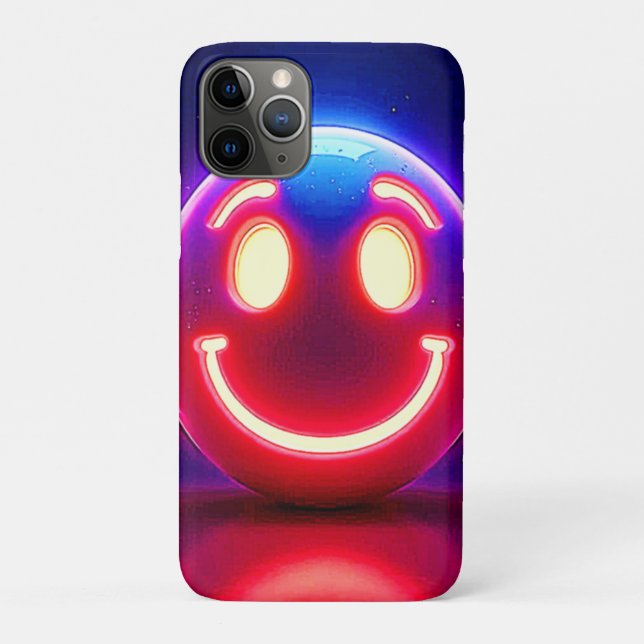 Neon Smile: Happy Glow Case-Mate iPhone Case (Back)