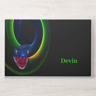 Neon Snake Personalized HP Laptop Skin
