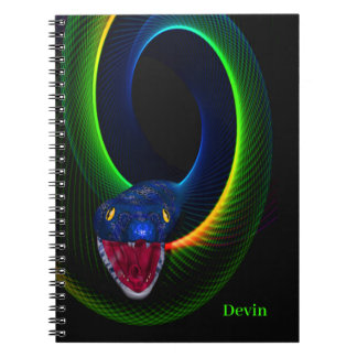 Neon Snake Personalized  Notebook