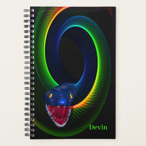 Neon Snake Personalized Planner