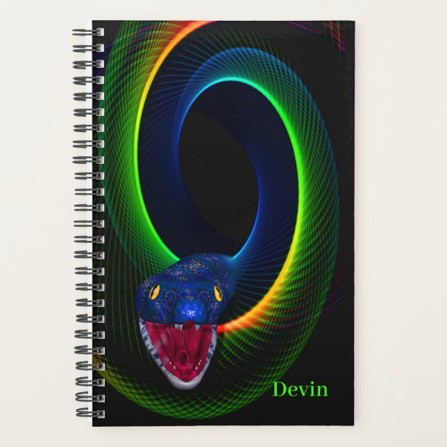 Neon Snake Personalized Planner (Front)