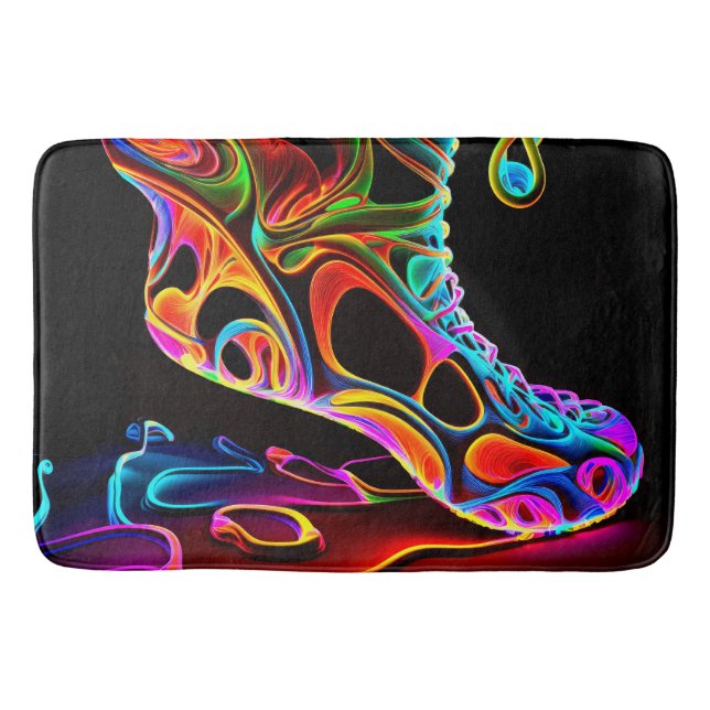 Neon Sneaker Bath Mat (Front)