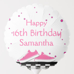 Neon Sneaker Birthday, Glitter Balloon