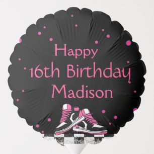 Neon Sneaker Birthday, Glitter Balloon