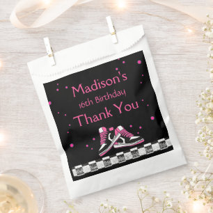 Neon Sneaker Birthday, Glitter  Favor Bag