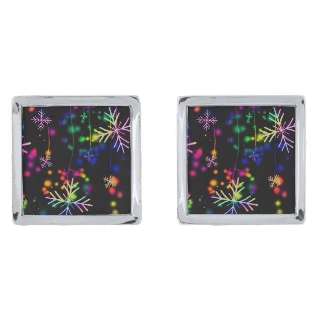 Neon Snow Cufflinks (Front)