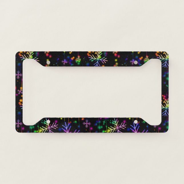 Neon Snow License Plate Frame (Front)