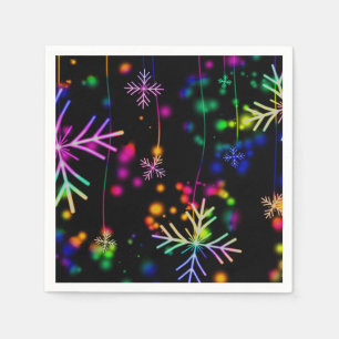 Neon Snow Napkins