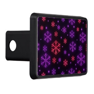 Neon Snowflakes Hitch Cover