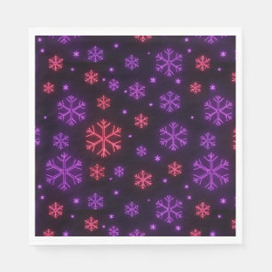 Neon Snowflakes Napkins