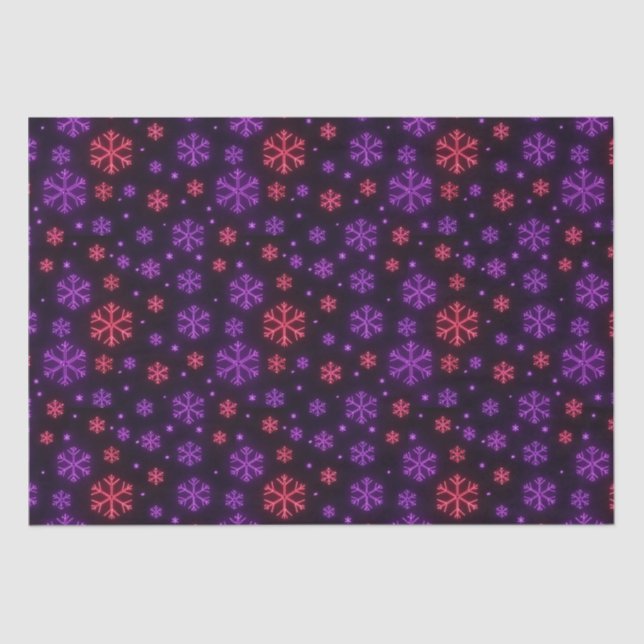 Neon Snowflakes Tissue Paper (Front)