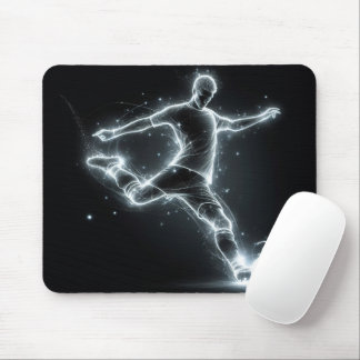 Neon Soccer Player Mouse Pad